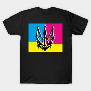 Abstract Modern Art Diamond Dragon Drawing Design, Colourful Abstract Dragon Created Out of Shapes Design T-Shirt